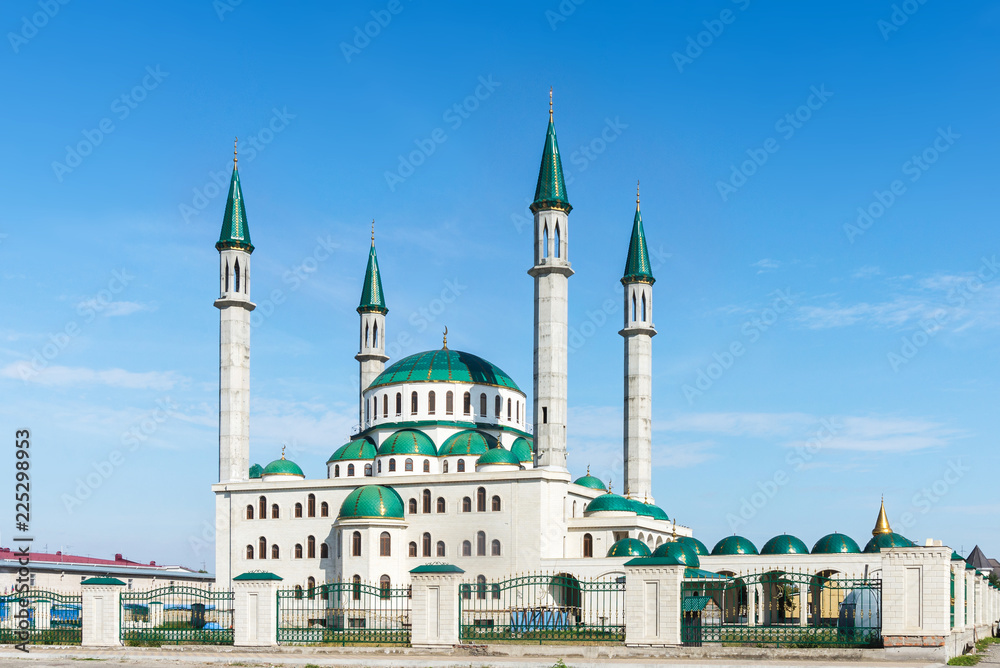 The cathedral mosque at sunny day in Cherkessk, Karachay-Cherkessia, Russia