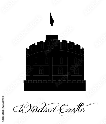 the illustration with the beautiful tower of UK photo