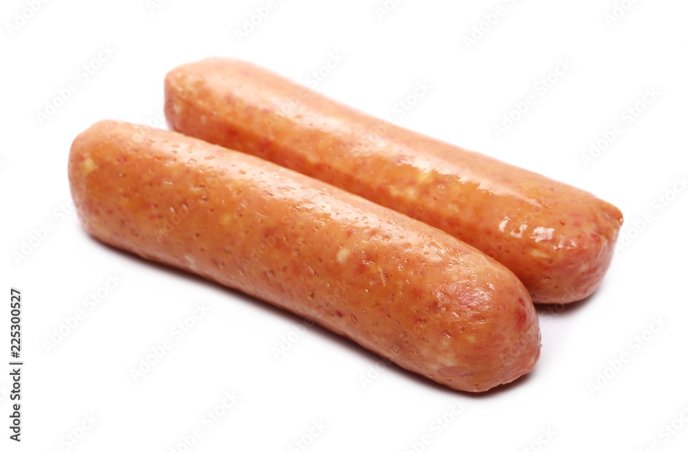 Sausages isolated on white background Sausages isolated on white background