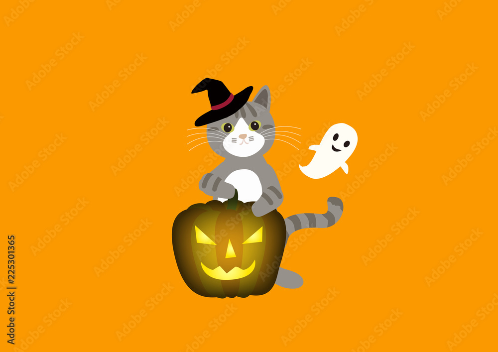 可愛いサバ猫のハロウィーン 可愛いサバ猫のハロウィーン