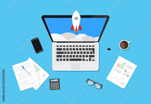 Startup Laptop Desktop