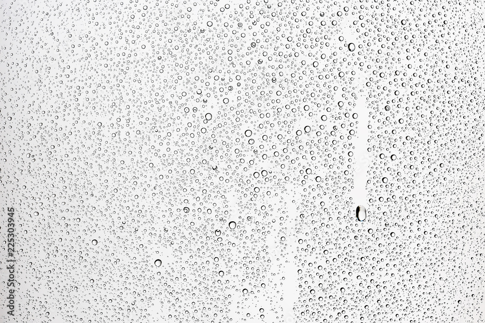 Obraz premium gray wet background / raindrops to overlay on the window, weather, background drops of water rain on the glass transparent
