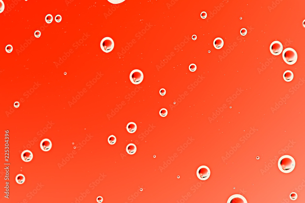 red wet background / raindrops to overlay on a window, weather, background drops of water rain on a glass transparent