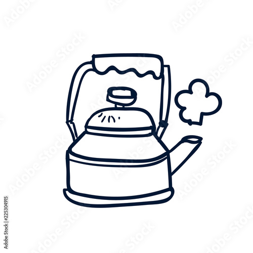 tea pot doodle vector