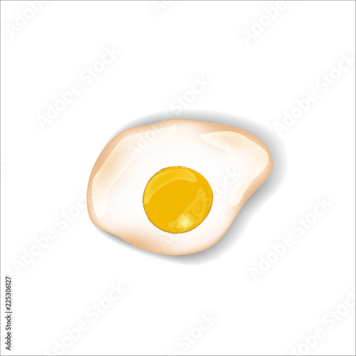 Vector illustration of omelette. Flat designed. Flat scrambled eggs design . Vector EPS 10