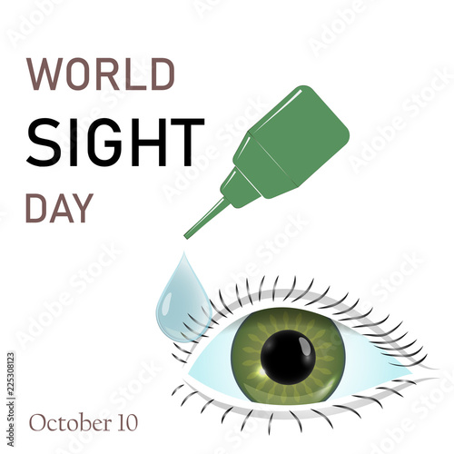 World sight day concept background. Flat illustration of world sight day vector concept background. The image of an eye.