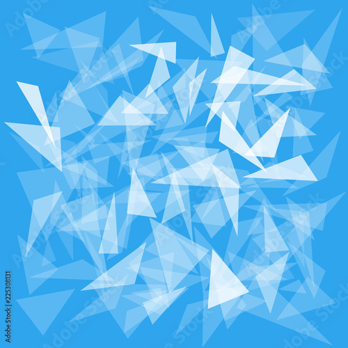blue background with translucent triangles