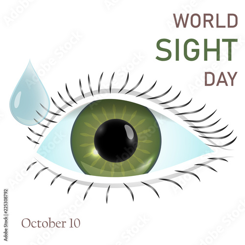 World sight day concept background. Flat illustration of world sight day vector concept background. The image of an eye.