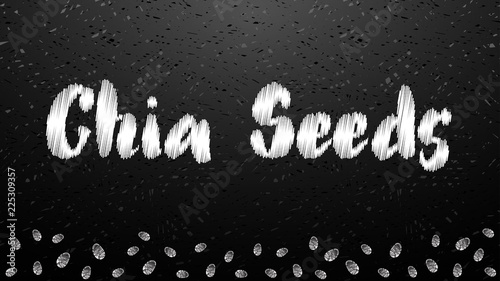 Chia seeds vector background