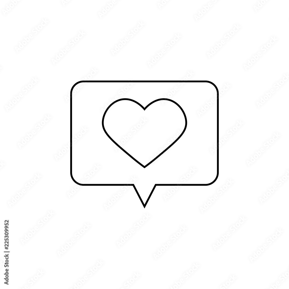 thin line heart like love icon. concept of follower emblem for community or good blog post thin line heart like love icon. concept of follower emblem for community or good blog post