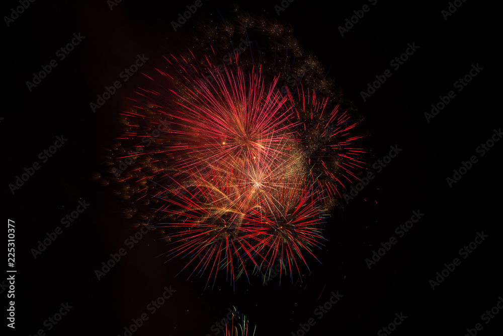 fireworks in the night sky