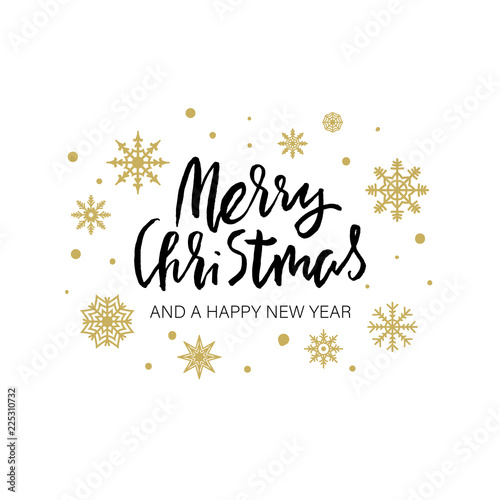 Christmas card with lettering