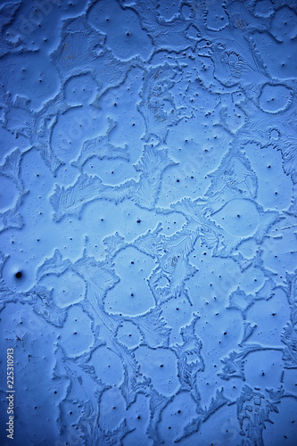 texture ice blue background / abstract blurred background winter ice, ice-covered glass