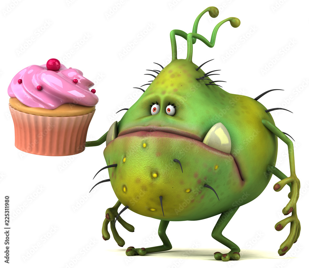 Fun germ - 3D Illustration Fun germ - 3D Illustration
