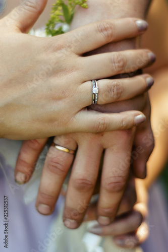 wedding rings on the hands