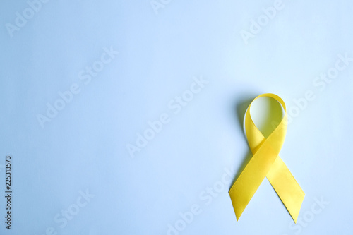 Multi meaning symbolic ribbon loop to draw attention to health issues, common illnesses. photo