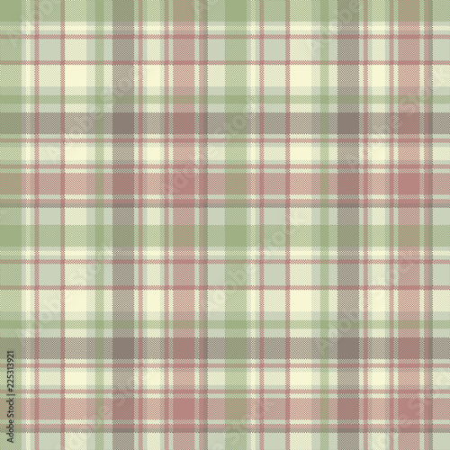 Pastel color check plaid fabric seamless pattern