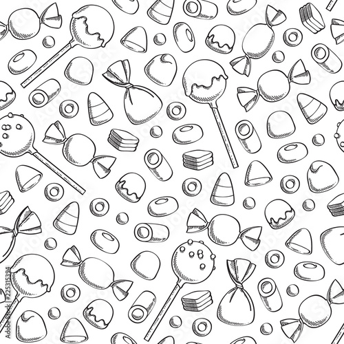 Sweets icons background - vector illustration.