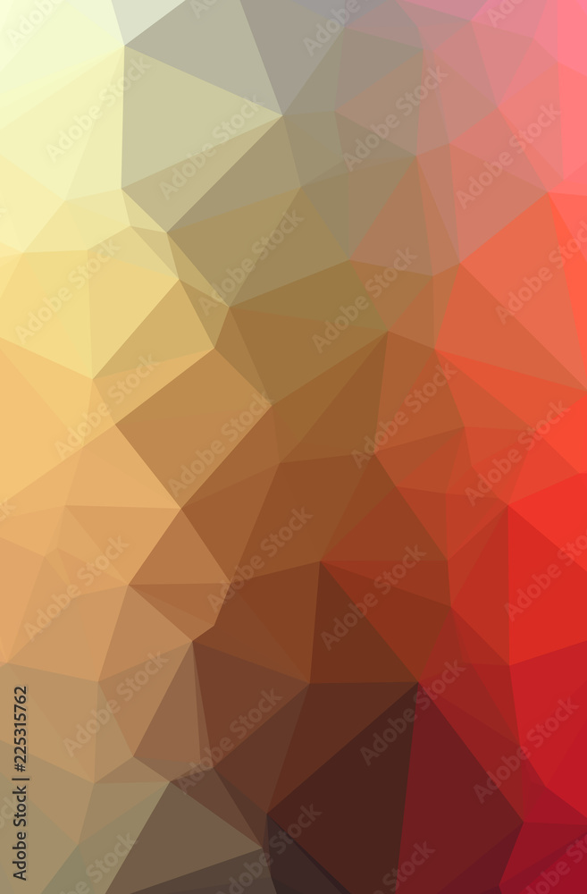 Obraz premium Illustration of beautiful orange low poly background.