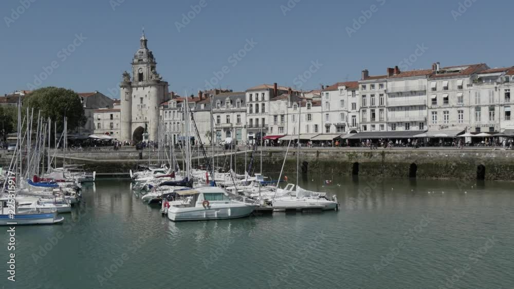 LA ROCHELLE, FRANCE - AUGUST 25, 2018 view of the port of La Rochelle LA ROCHELLE, FRANCE - AUGUST 25, 2018 view of the port of La Rochelle