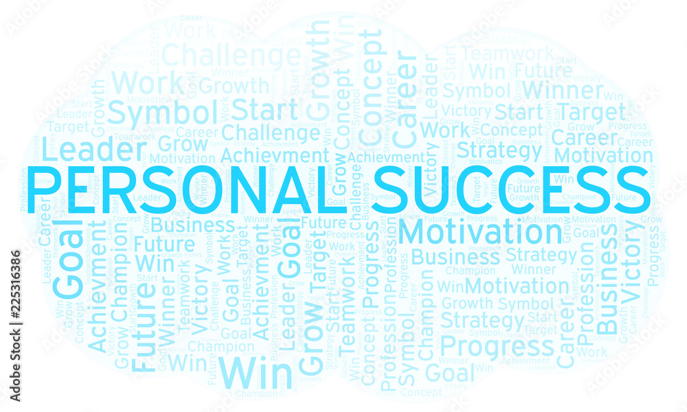 Obraz premium Personal Success word cloud.