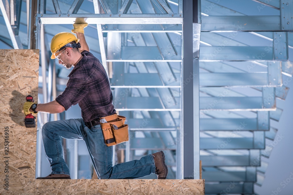 Steel Frame Construction Worker Steel Frame Construction Worker