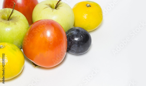 juicy multicolored autumn fruits