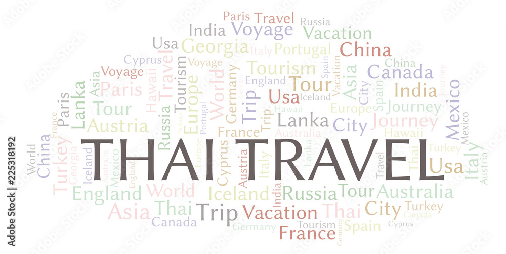 Obraz premium Thai Travel word cloud.