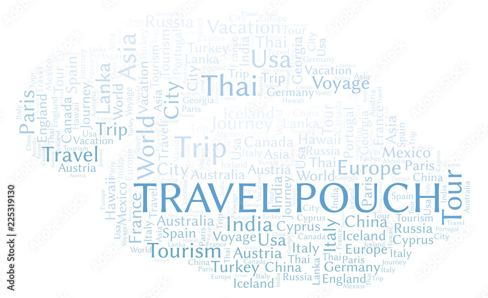 Travel Pouch word cloud. Travel Pouch word cloud.