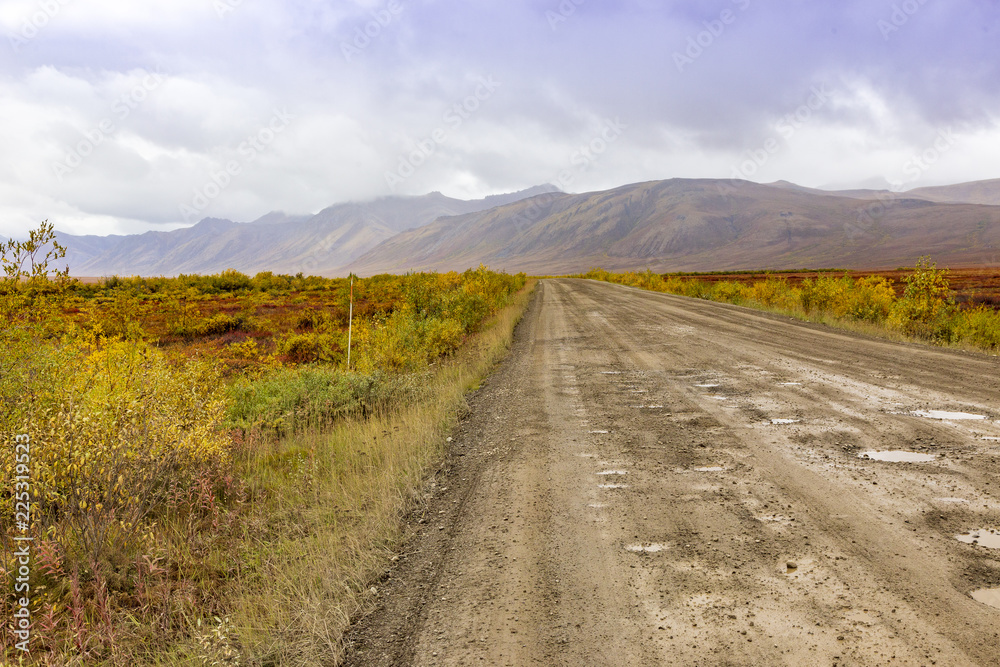 Naklejka premium Dempster highway in Tombstone national Park, Yukon Canada