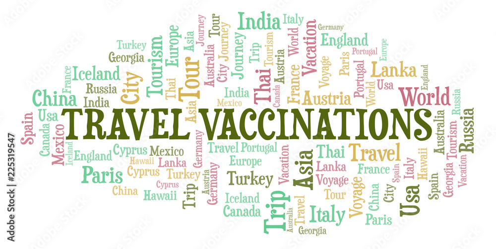 Travel Vaccinations word cloud.