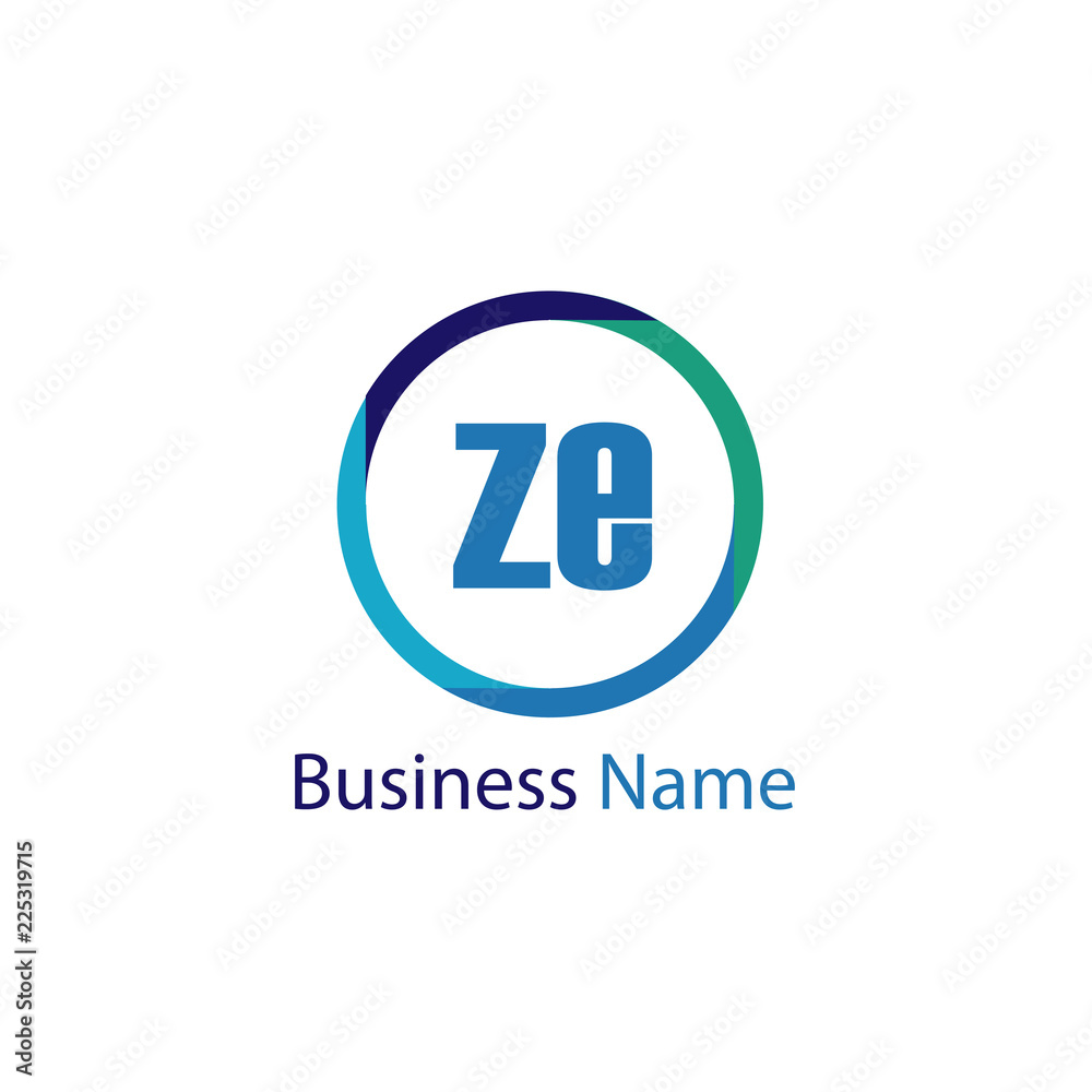 Initial Letter ZE Logo Template Design Initial Letter ZE Logo Template Design