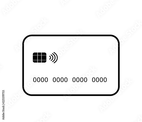 Credit card vector icon illustration 