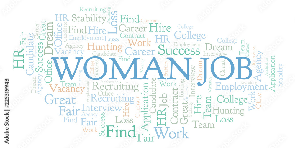 Woman Job word cloud. Woman Job word cloud.