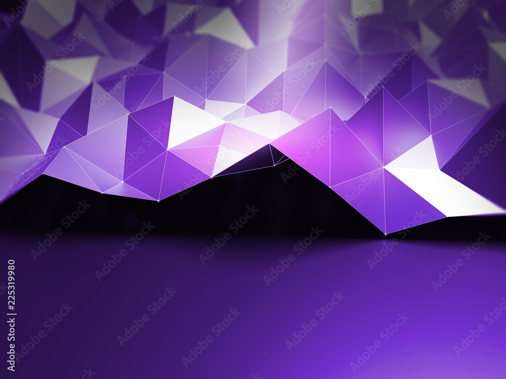 Futuristic polygonal background of low poly surface with connected dots and lines. Abstract 3d rendering. Futuristic polygonal background of low poly surface with connected dots and lines. Abstract 3d rendering.