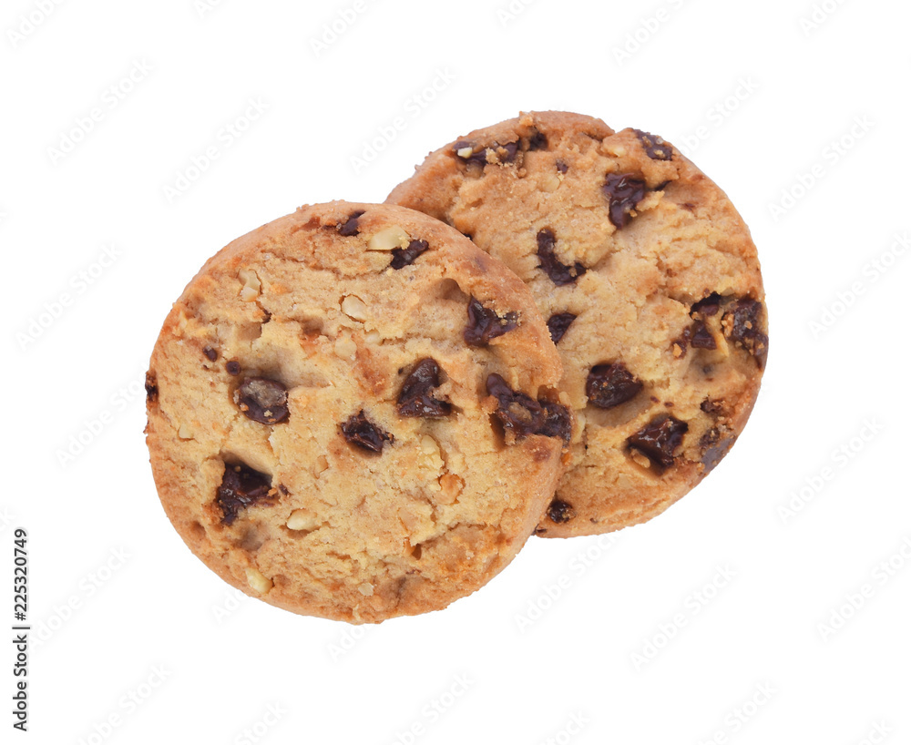 Chocolate Cookies isolated on white background Chocolate Cookies isolated on white background