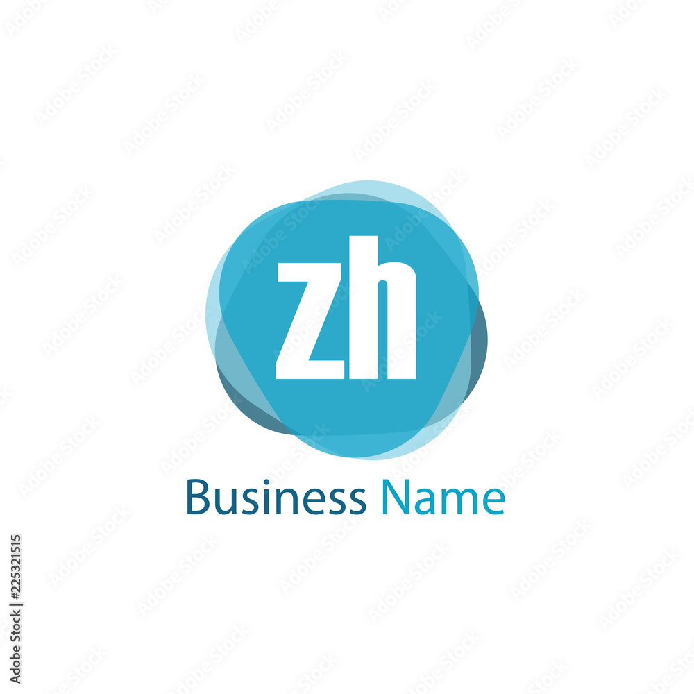 Initial Letter ZH Logo Template Design