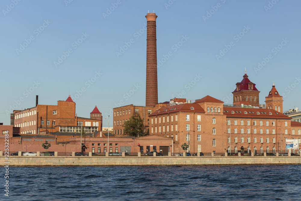 Obraz premium Factory building of 19 century, monument of industrial architecture, a heritage site of UNESCO.