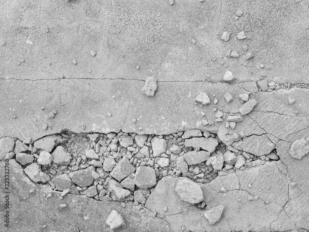 Obraz premium Cracked concrete floor texture closeup background