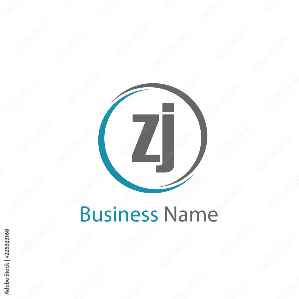 Fototapeta premium Initial Letter ZJ Logo Template Design