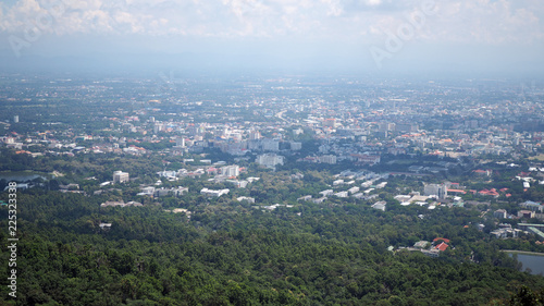 Landscape and the top view of the countryside in Chiang Mai  Thailand.