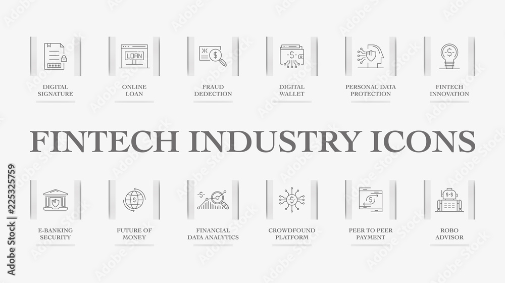Fintech Industry Icons