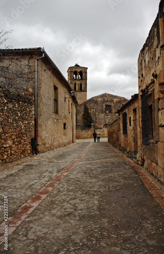 Streets of the cobblestone village of Pedraza, Spain