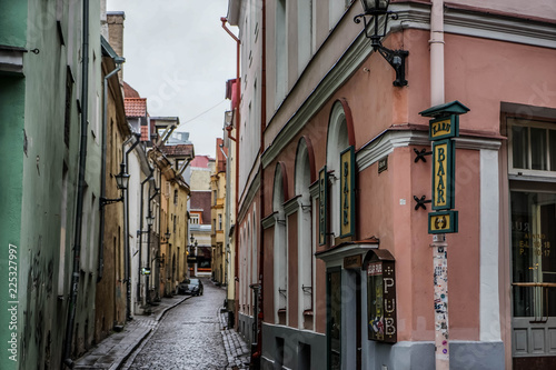 Streetscape of Tallinn UNESCO World Heritage Site