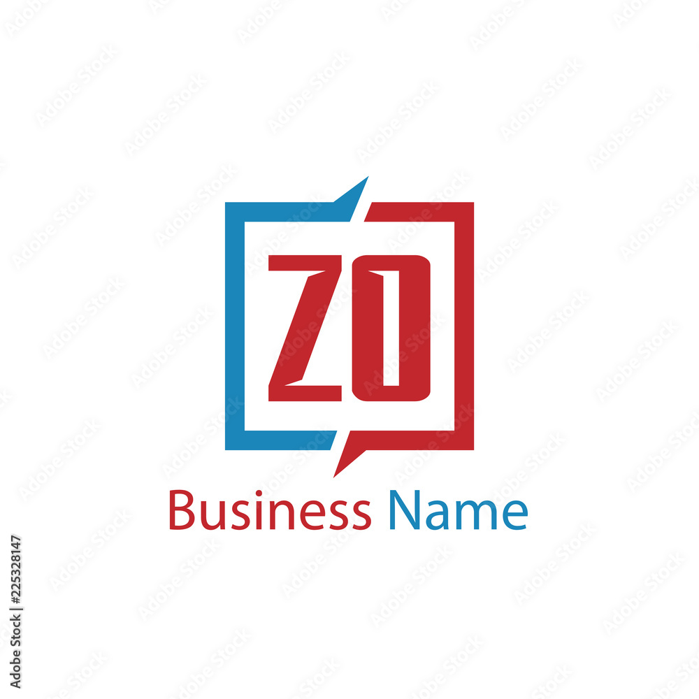 Obraz premium Initial Letter ZO Logo Template Design