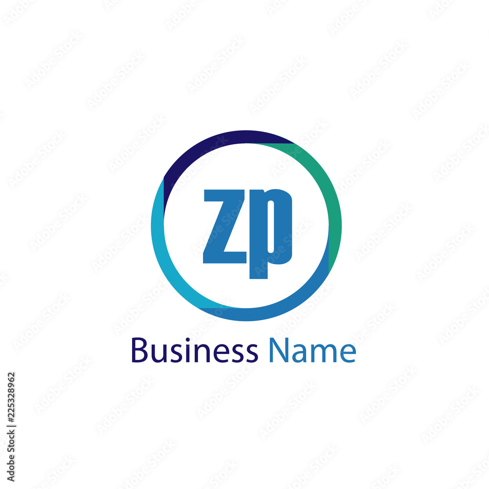 Fototapeta premium Initial Letter ZP Logo Template Design