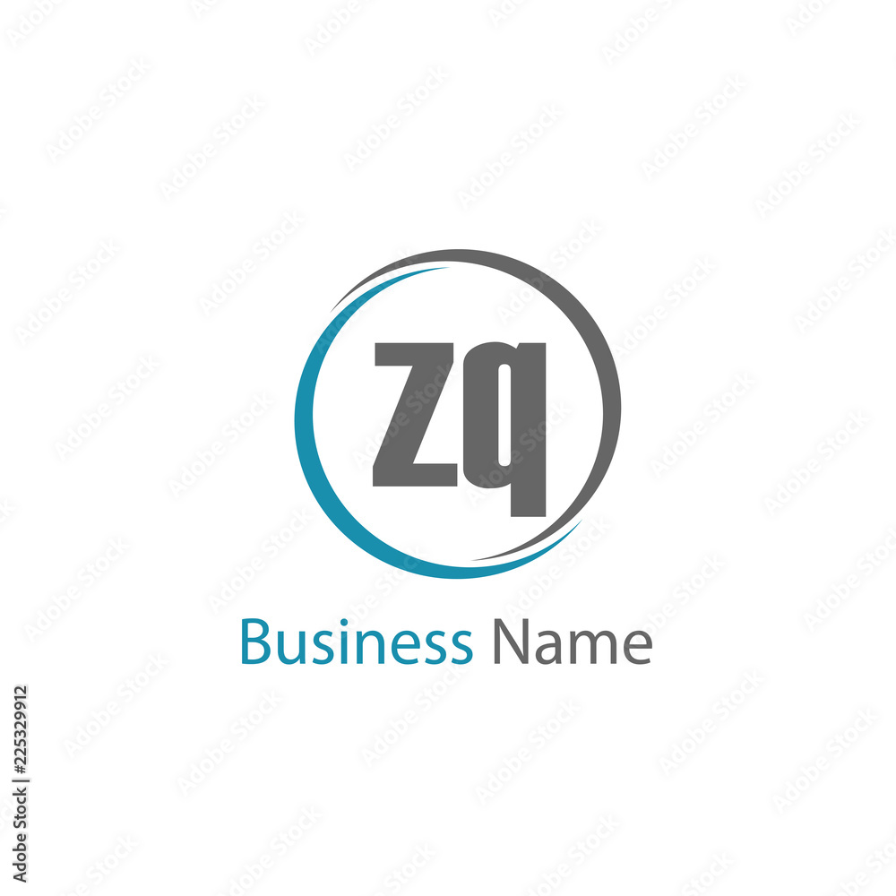 Initial Letter ZQ Logo Template Design