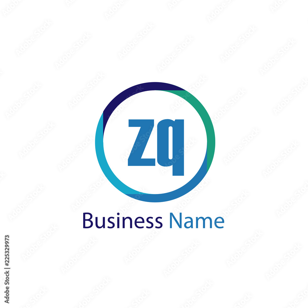 Obraz premium Initial Letter ZQ Logo Template Design