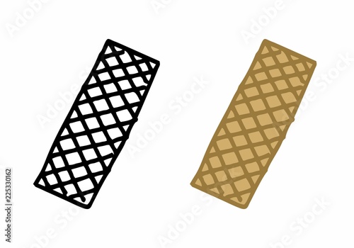 Wafer biscuits freehand illustration © luisrftc