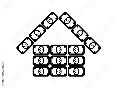 Money House Concept Icon.